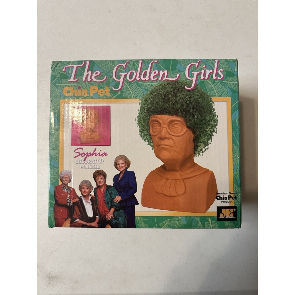 Golden Girls Sophia Chia Pet Decorative Planter & Seeds Sitcom Estelle Getty NEW